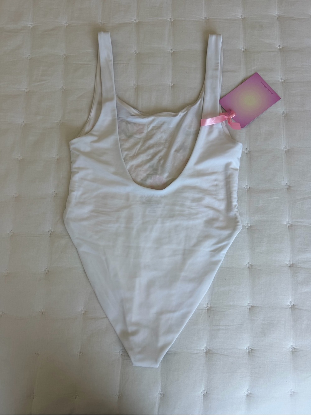 Oceanus Swimwear NWT Medium Sunny Snake Beaded Swimsuit in White - Picture 10 of 12